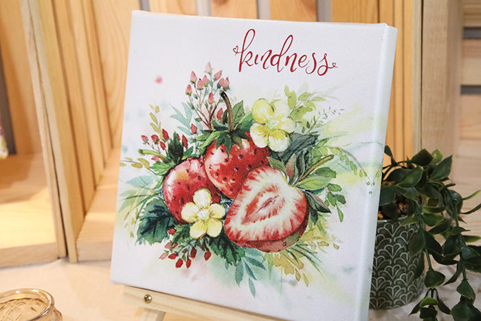 Kindness (Strawberry) in Bloom: 8x8 Canvas Print