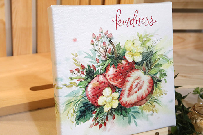 Kindness (Strawberry) in Bloom: 8x8 Canvas Print