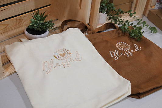 The "Blessed" Canvas Tote Bag: Carry Your Gratitude in Style