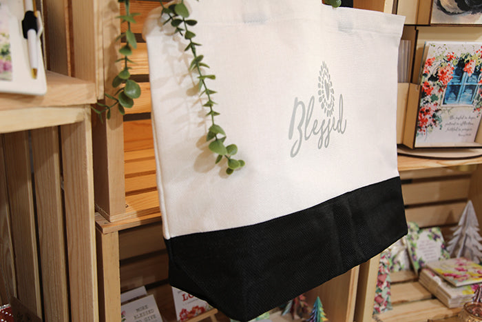 The "Blessed" Two-Tone Utility Tote