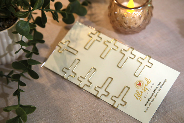 Faith Cross Paper Clips & Bookmark Set