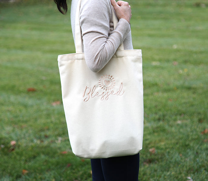 The "Blessed" Canvas Tote Bag: Carry Your Gratitude in Style
