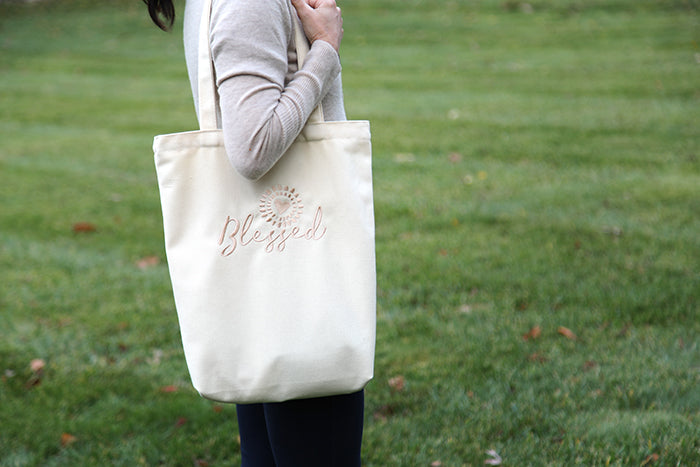 The "Blessed" Canvas Tote Bag: Carry Your Gratitude in Style