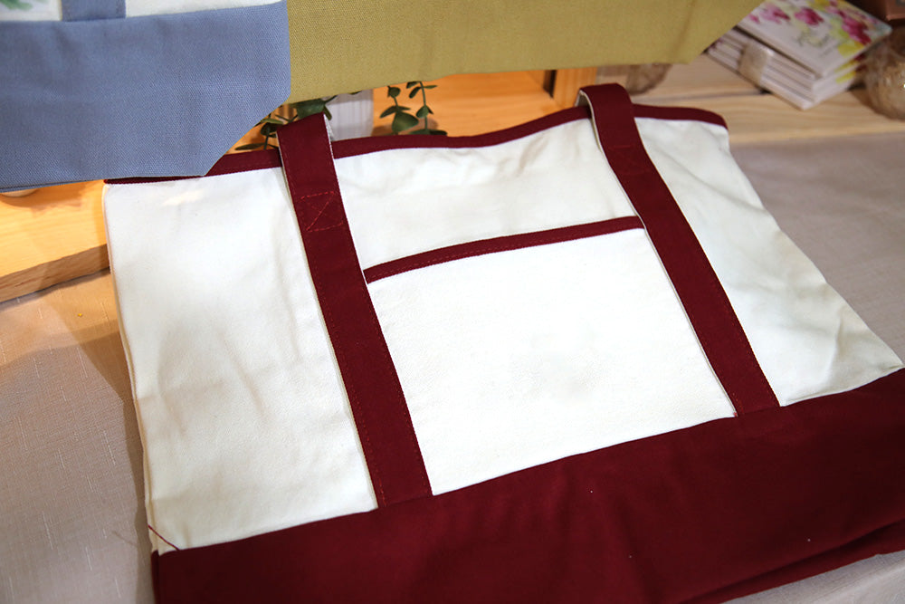 Do Everything in Love Burgundy Tote