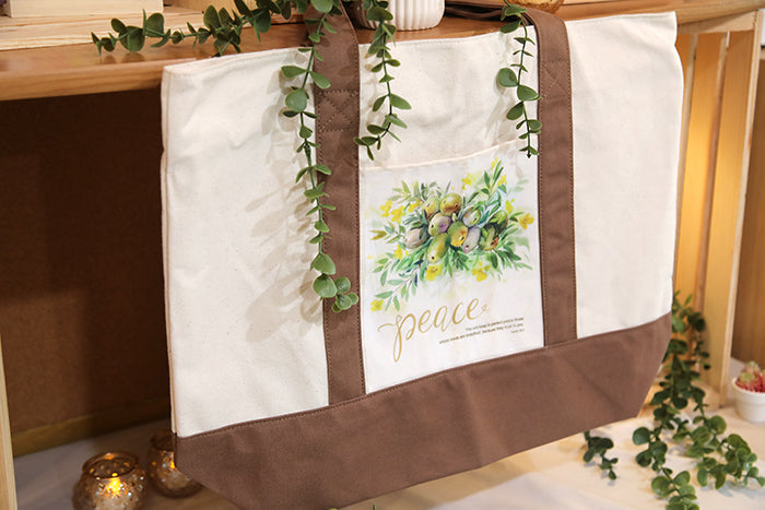 The "Steadfast Peace" Two-Tone Artisan Tote