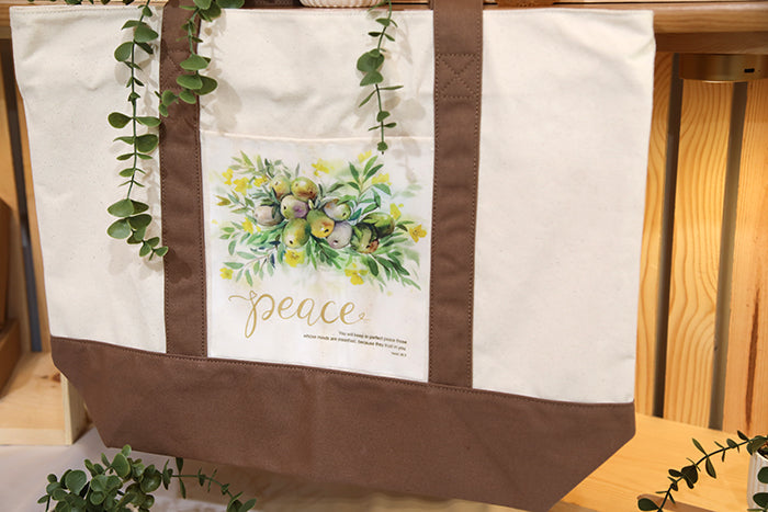The "Steadfast Peace" Two-Tone Artisan Tote