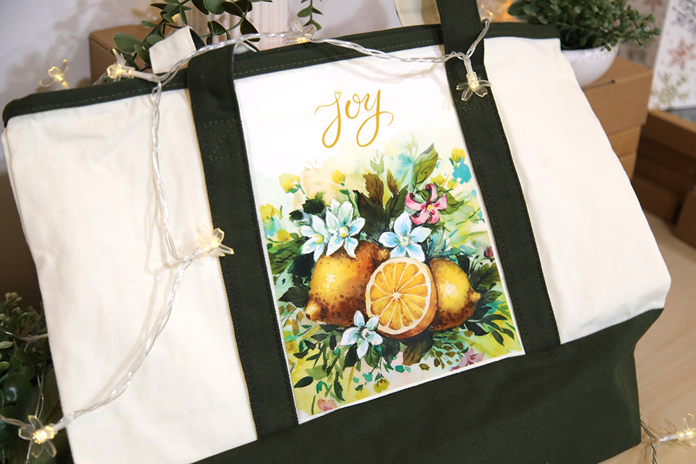 Joy (Lemon) in Bloom Tote Bag