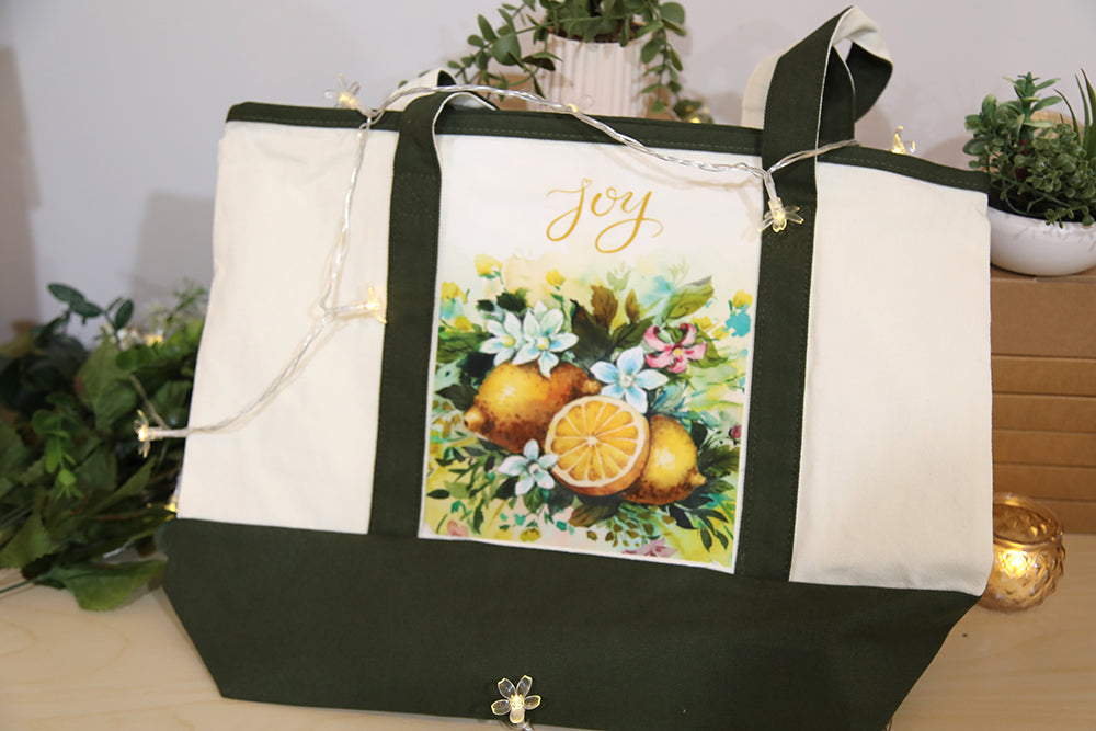 Joy (Lemon) in Bloom Tote Bag