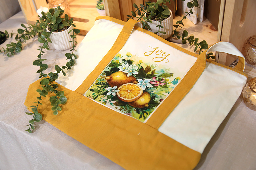 Joy (Lemon) in Bloom Tote Bag