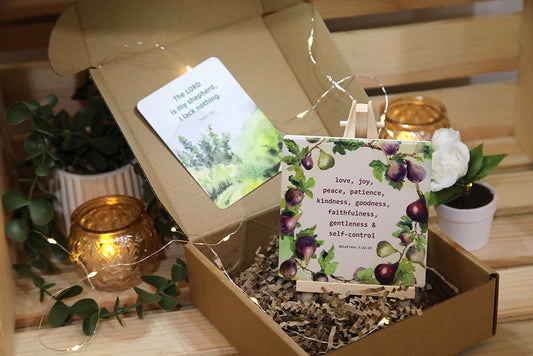 "Fruit of the Spirit" Coaster Baptism Gift