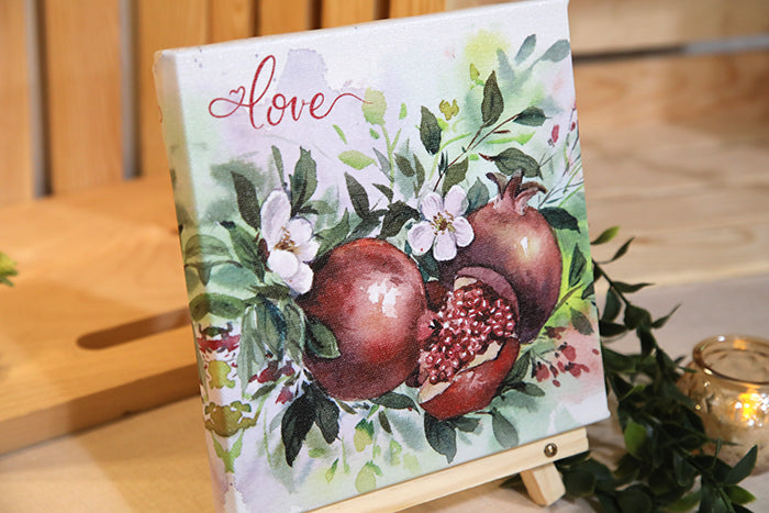Love (Pomegranate) in Bloom: 8x8 Canvas Print