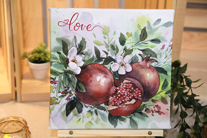 Love (Pomegranate) in Bloom: 8x8 Canvas Print