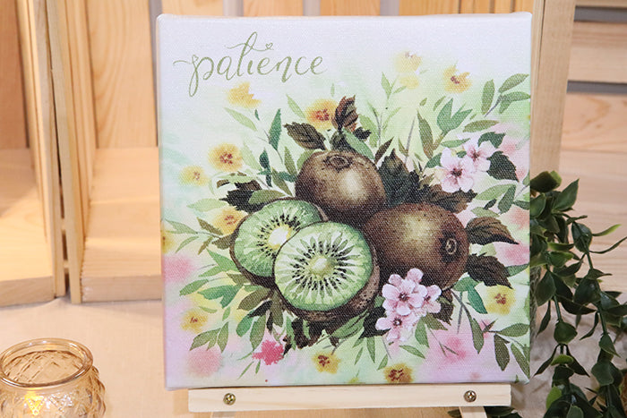 Patience (Kiwi) in Bloom: 8x8 Canvas Print