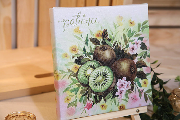 Patience (Kiwi) in Bloom: 8x8 Canvas Print