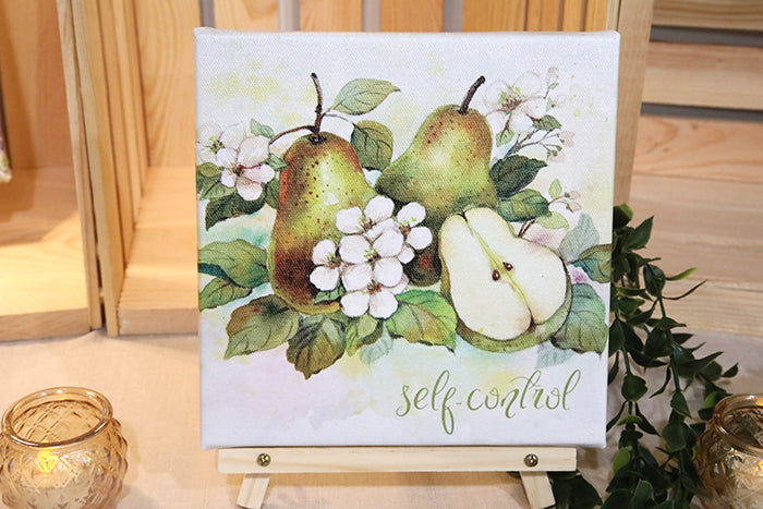 Self-Control (Pear) in Bloom: 8x8 Canvas Print