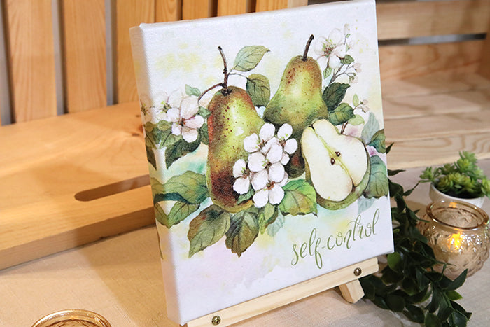 Self-Control (Pear) in Bloom: 8x8 Canvas Print