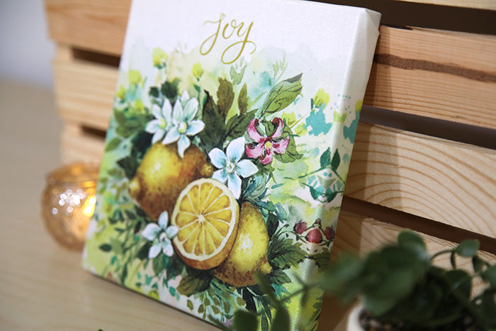 Joy (Lemon) in Bloom: 8x8 Canvas Print