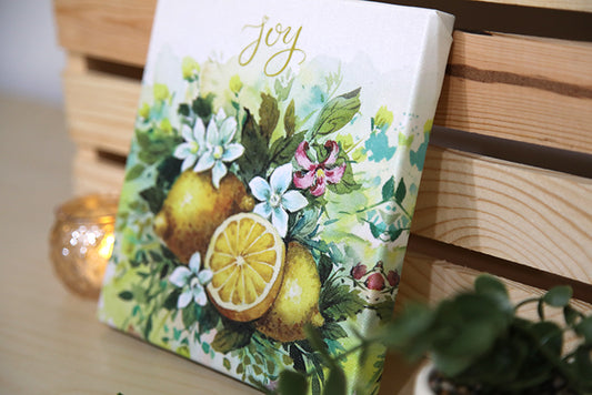 Joy (Lemon) in Bloom: 8x8 Canvas Print