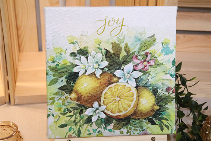 Joy (Lemon) in Bloom: 8x8 Canvas Print