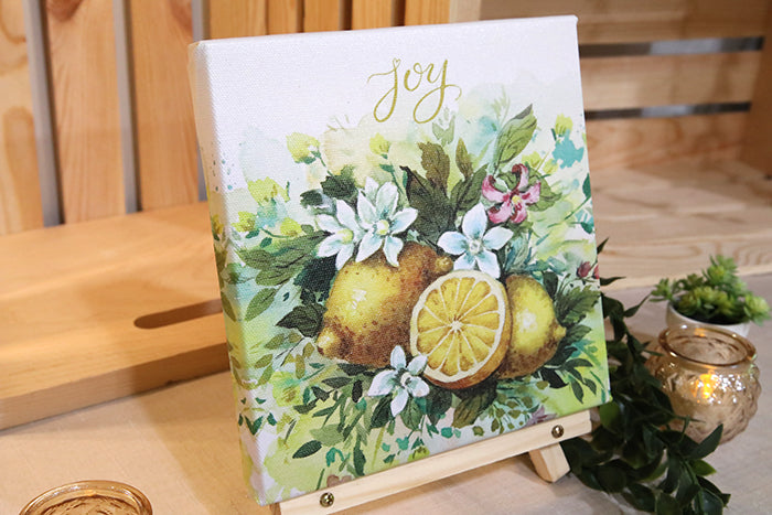 Joy (Lemon) in Bloom: 8x8 Canvas Print