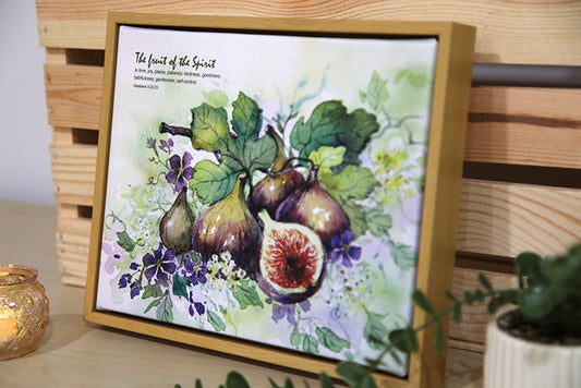 The Harvest (Fig) with Verse: 10x8 Canvas Print