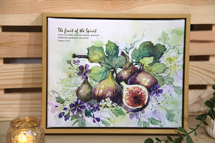 The Harvest (Fig) with Verse: 10x8 Canvas Print
