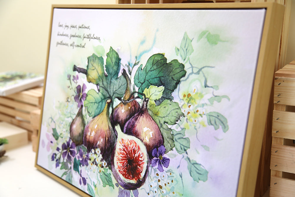 The Harvest (Fig) with Verse Canvas Print