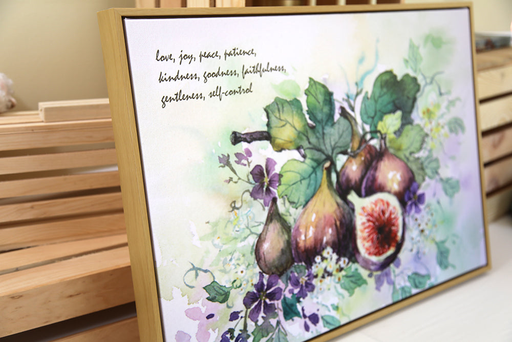 The Harvest (Fig) with Verse Canvas Print