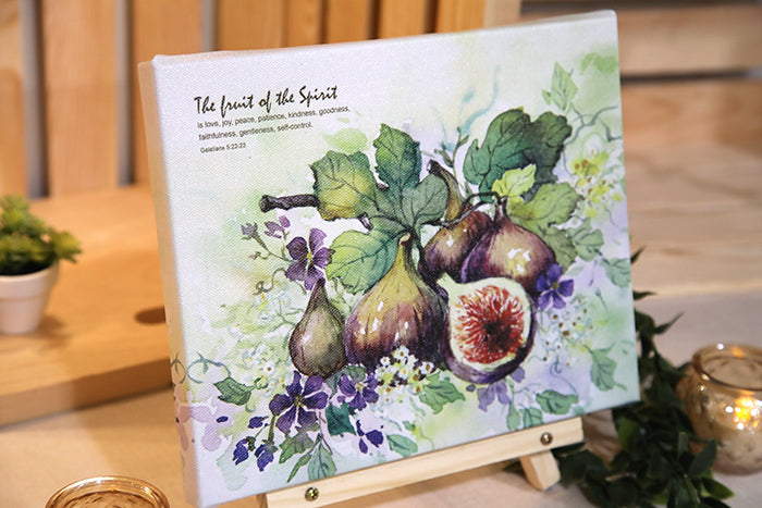The Harvest (Fig) with Verse: 10x8 Canvas Print