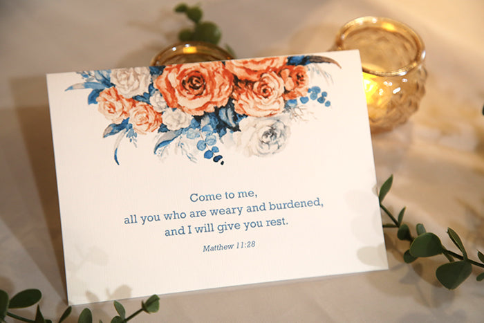 "Come to Me" Roses Greeting Card: Comfort in His Presence