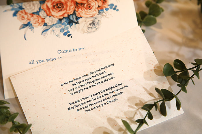 "Come to Me" Roses Greeting Card: Comfort in His Presence