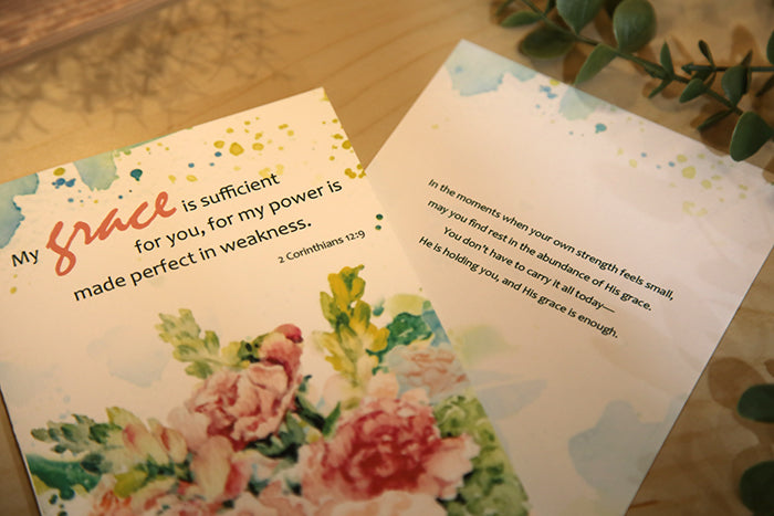 Grace Is Enough: Pink Carnation Greeting Card