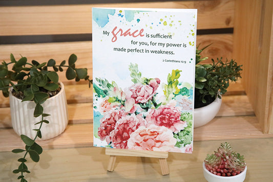 Grace Is Enough: Pink Carnation Greeting Card