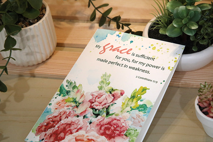 Grace Is Enough: Pink Carnation Greeting Card