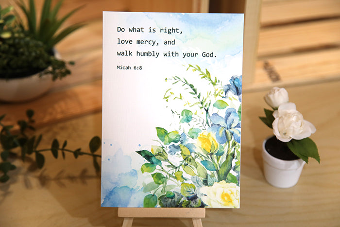 Walk Humbly: Micah 6:8 Greeting Card