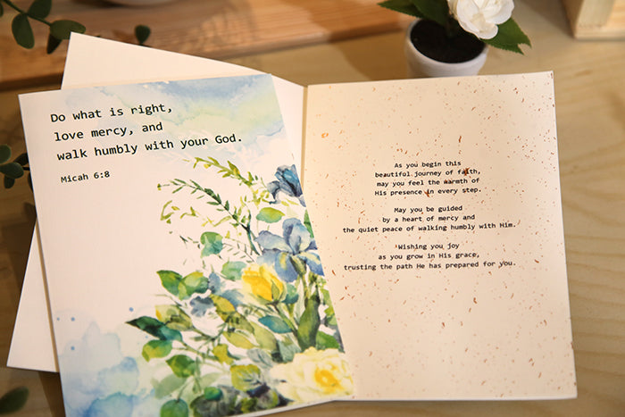 Walk Humbly: Micah 6:8 Greeting Card