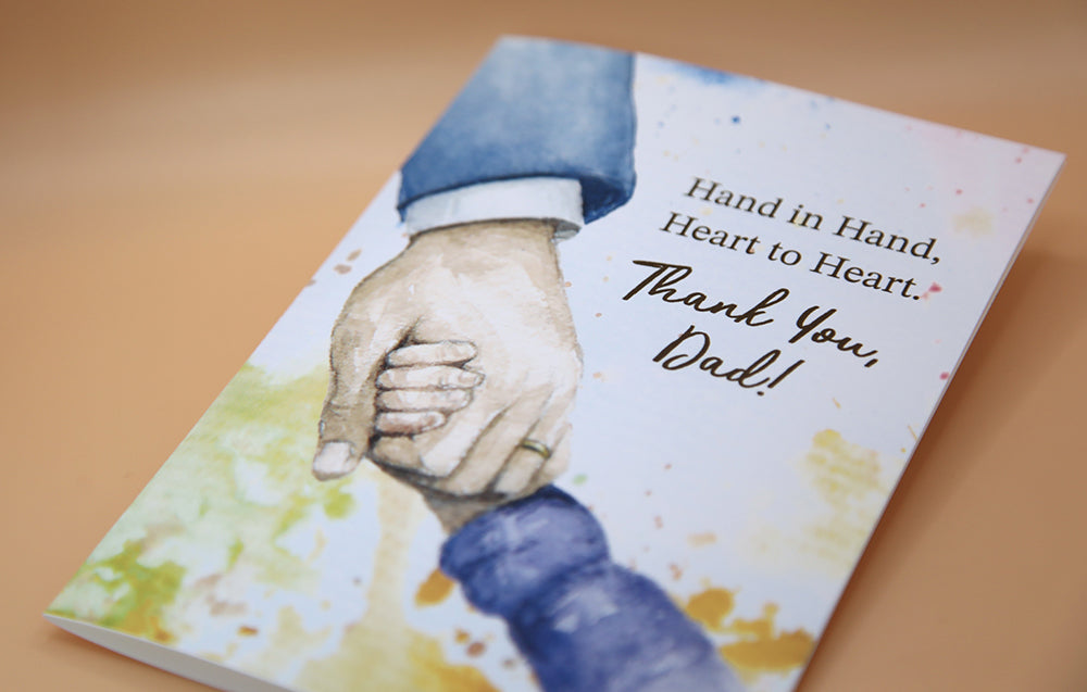"Hand in Hand, Heart to Heart" – Father's Day Card