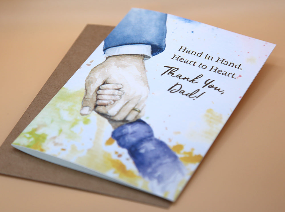 "Hand in Hand, Heart to Heart" – Father's Day Card