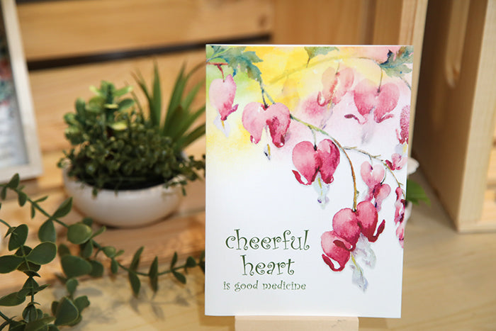 Cheerful Heart Blooms: Proverbs 17:22 Greeting Card