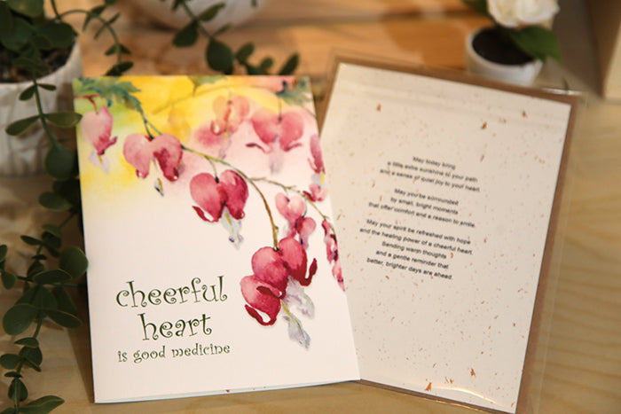 Cheerful Heart Blooms: Proverbs 17:22 Greeting Card