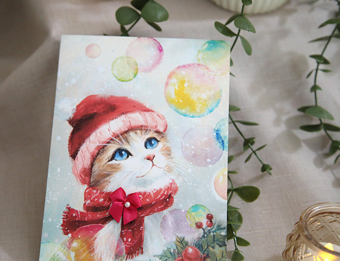 Magical Moments Cat Christmas Card