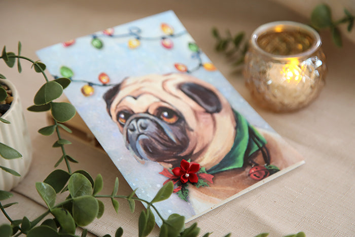 Festive Pup Christmas Card