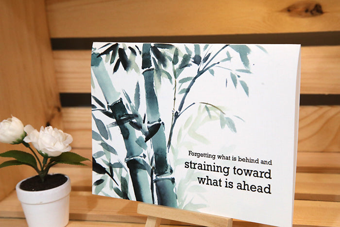 Bamboo Resilience: Philippians 3:13 Greeting Card
