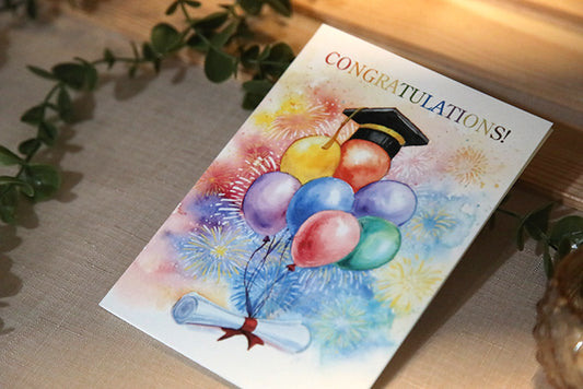 Sky-High Success: Graduation Greeting Card
