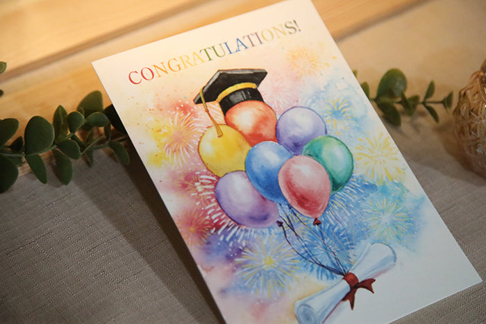 Sky-High Success: Graduation Greeting Card