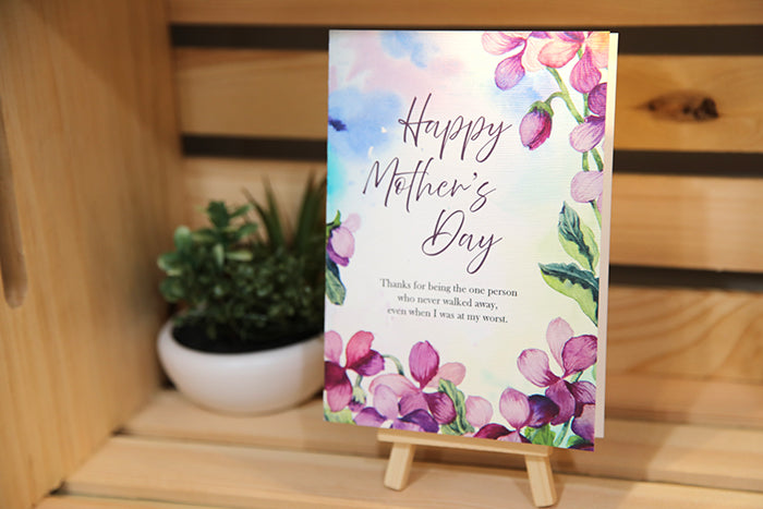 Purple Violet Mother’s Day Card
