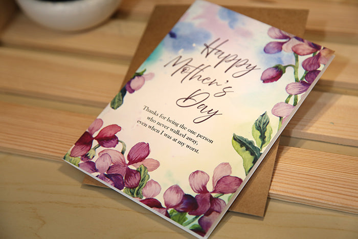 Purple Violet Mother’s Day Card