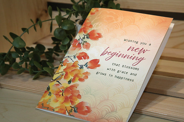 Orange Blossoms: A New Beginning Greeting Card