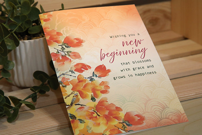 Orange Blossoms: A New Beginning Greeting Card
