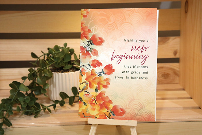 Orange Blossoms: A New Beginning Greeting Card